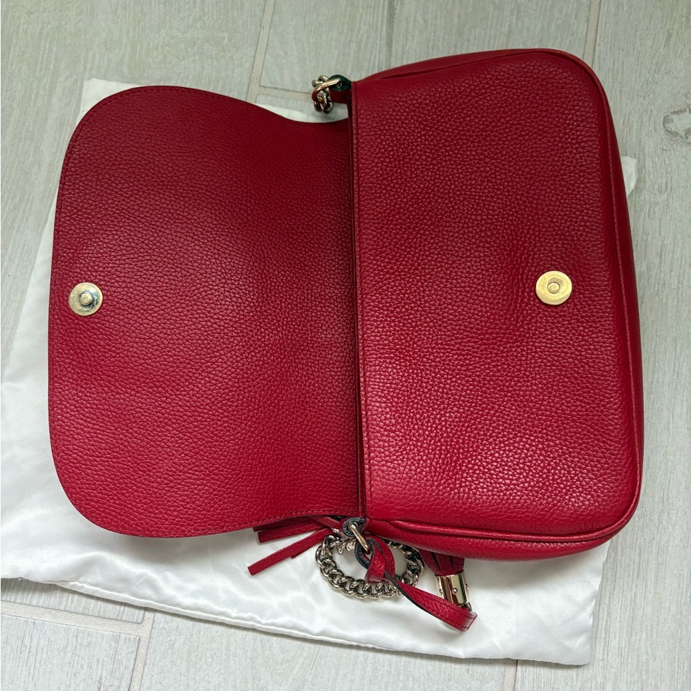 Gucci Red Soho Leather Crossbody Bag - Picture 3 of 8